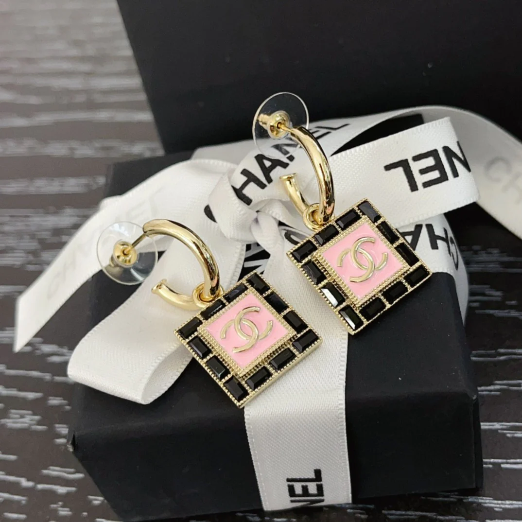 CCE146 Square CC logo earring - ccjewelryacc