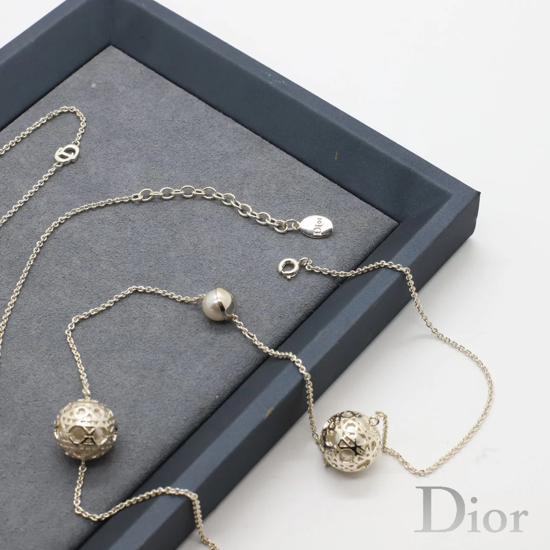 CDL005 High Quality CD Long Chain Necklace Pearl Sweater Chain - ccjewelryacc