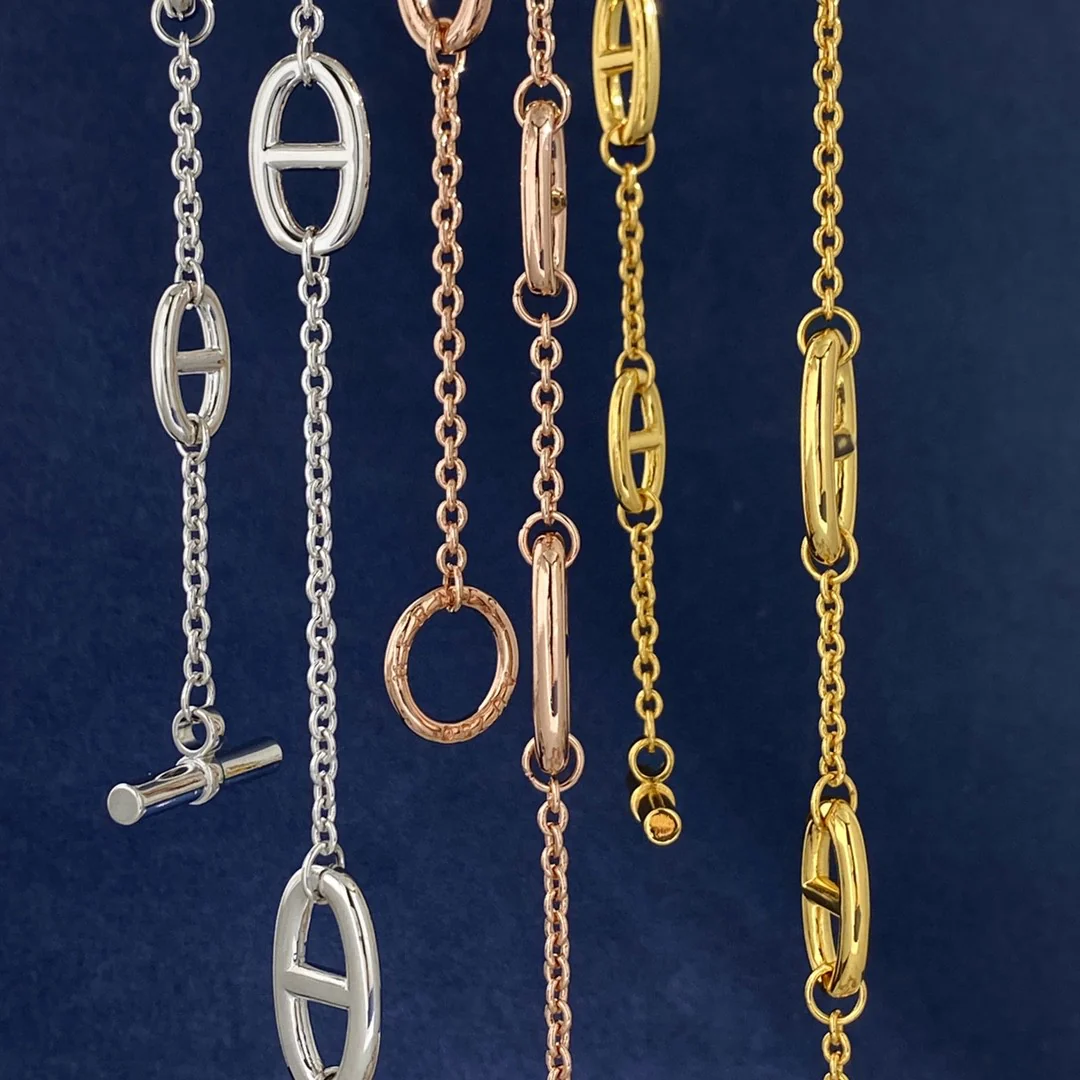 HMN005 80cm Chaine d'ancre Enchainee necklace - ccjewelryacc