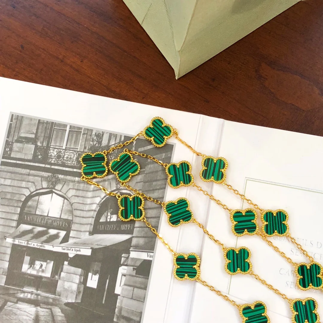 VCL012 High quality 20 clover Flower Laser Long Sweater chain for women - ccjewelryacc