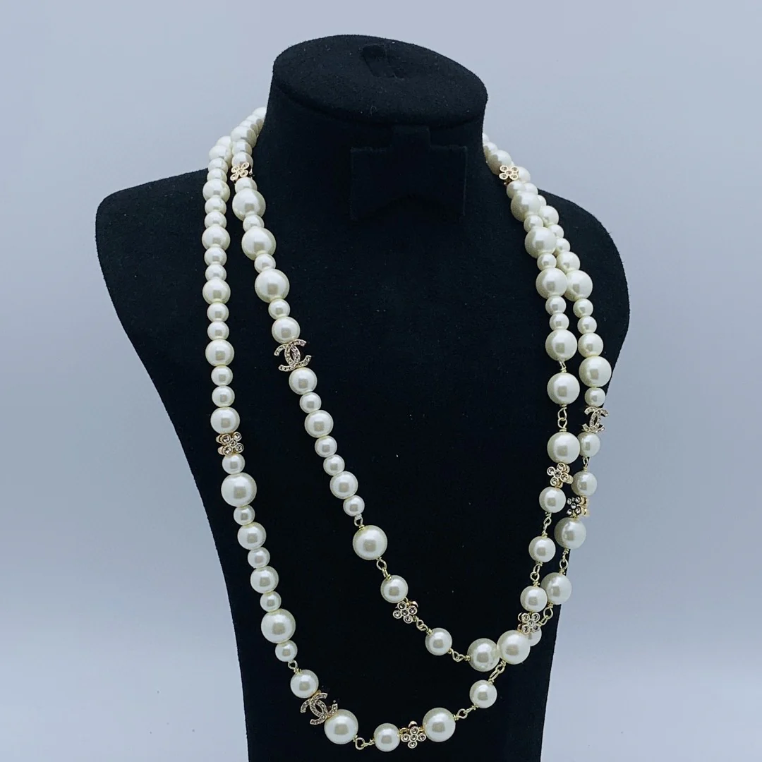 CCL050 High Quality Luxury Designer Pearl Sweater Chain - ccfashionjewelry