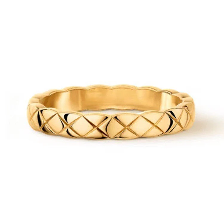 CCR8002A 3.5mm crush ring S925 Silver 18K Gold plating cc ring - ccjewelryacc