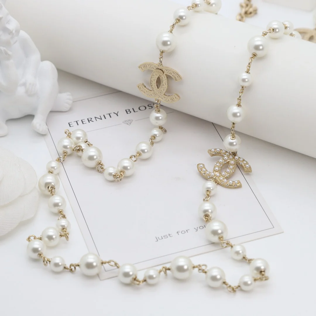 CCL034 100th anniversary pearl necklace Long chain - ccjewelryacc