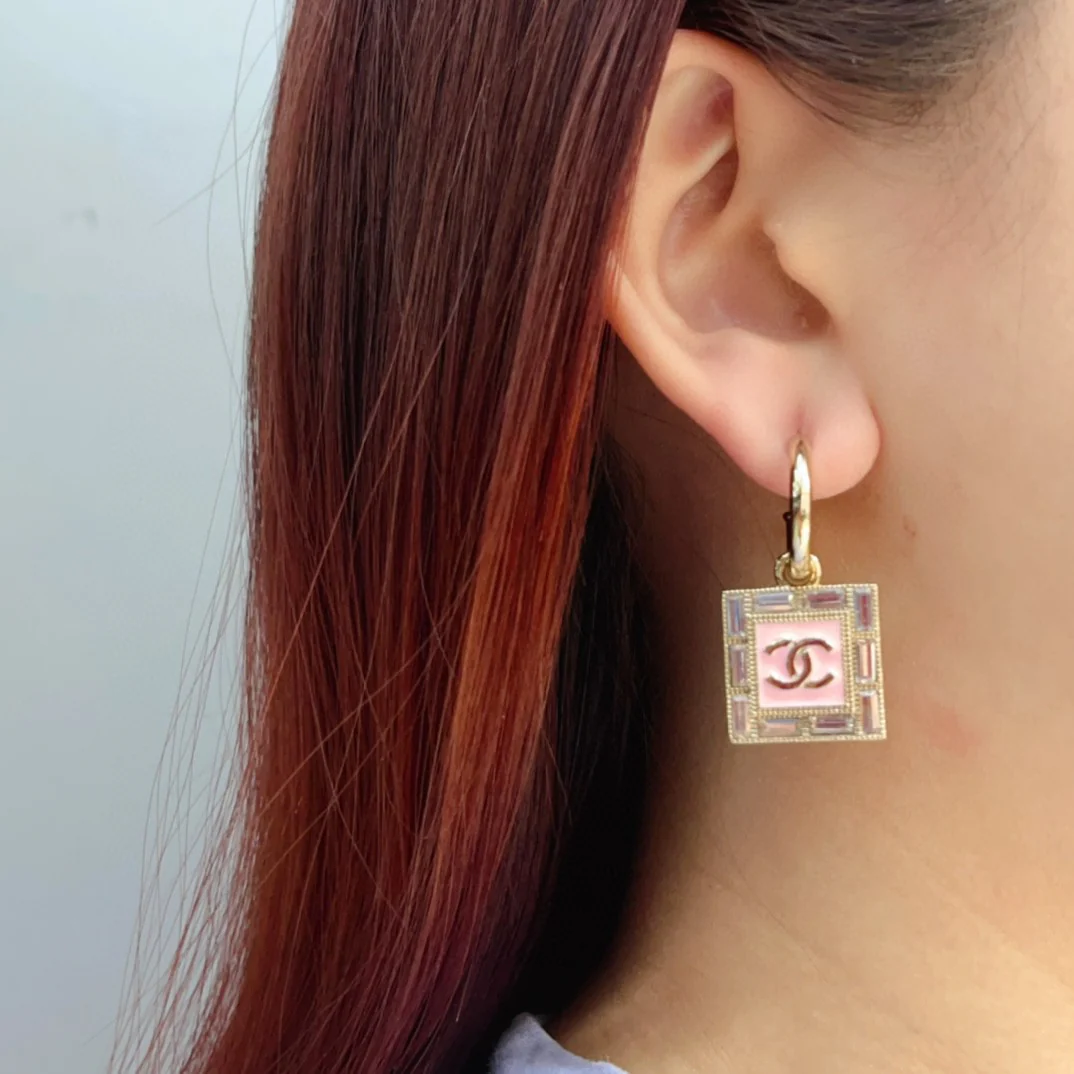CCE146 Square CC logo earring - ccjewelryacc
