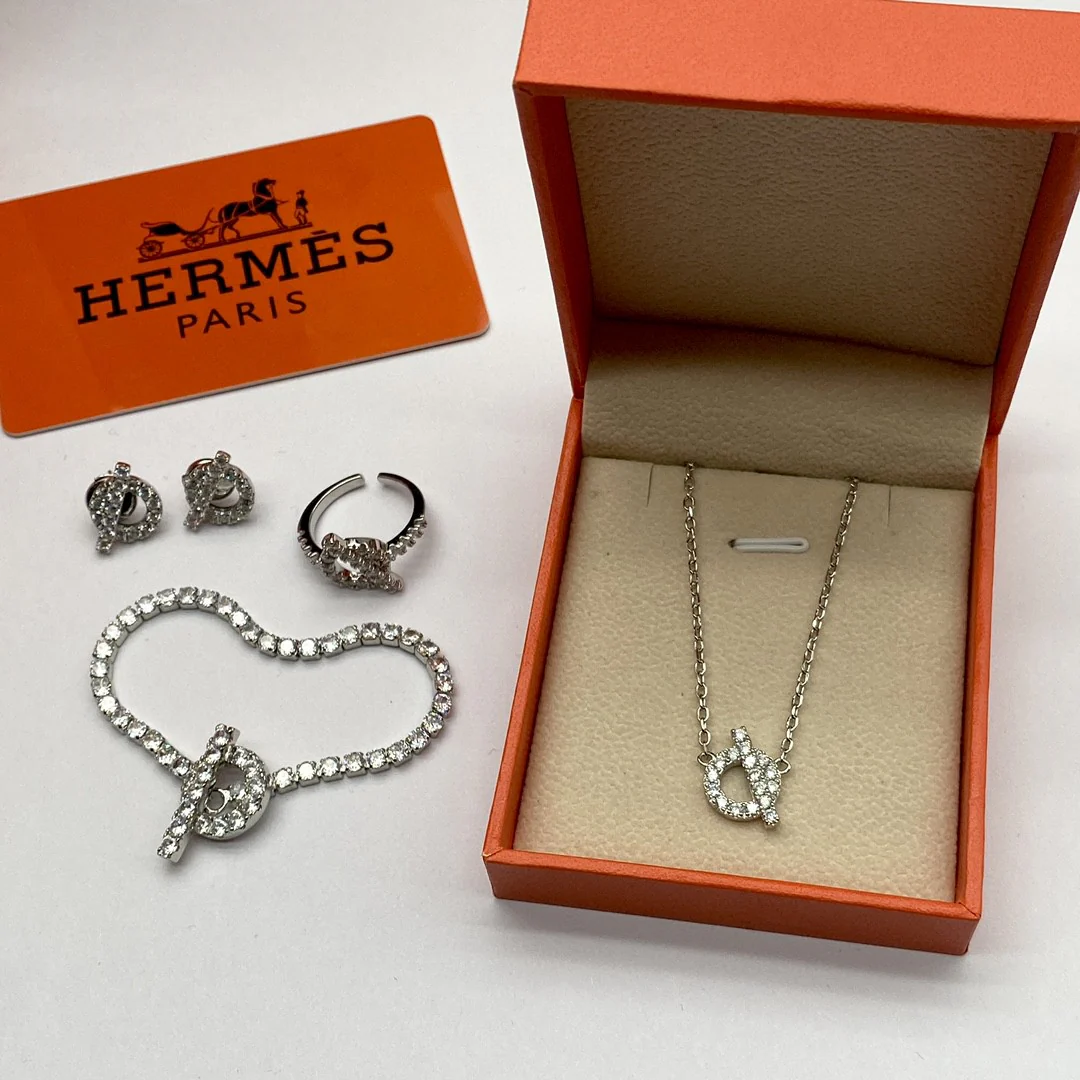 High Quality designer Jewelry set OT buckle Necklace Bracelet earring ring HMT002S - ccjewelryacc