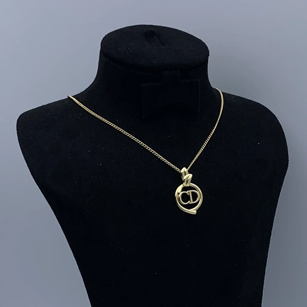 CDN285 High quality Luxury Designer CD Pendant Necklace For Women - ccfashionjewelry