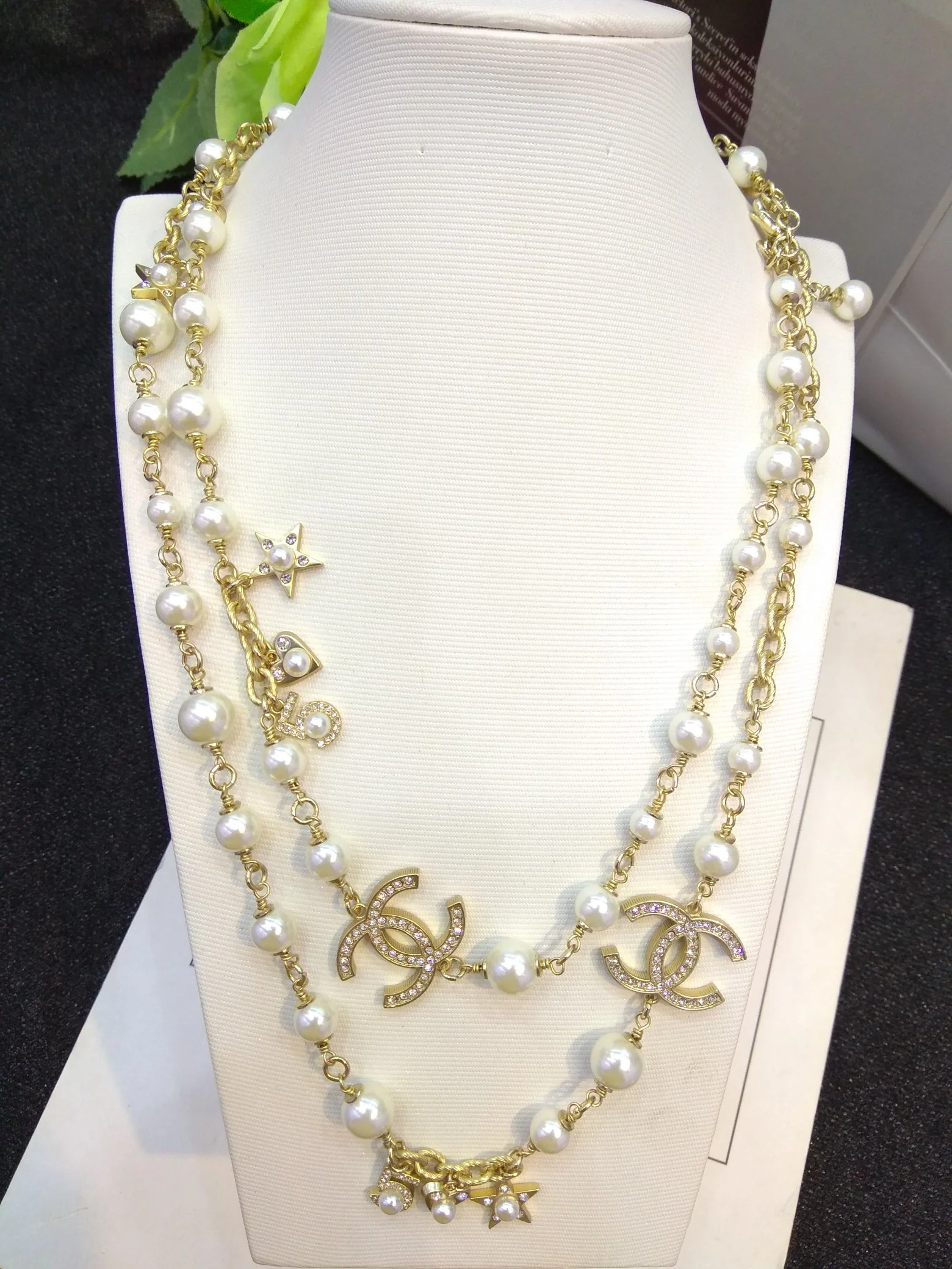 CCL045 High Quality Luxury Designer Pearl Sweater Chain - ccfashionjewelry
