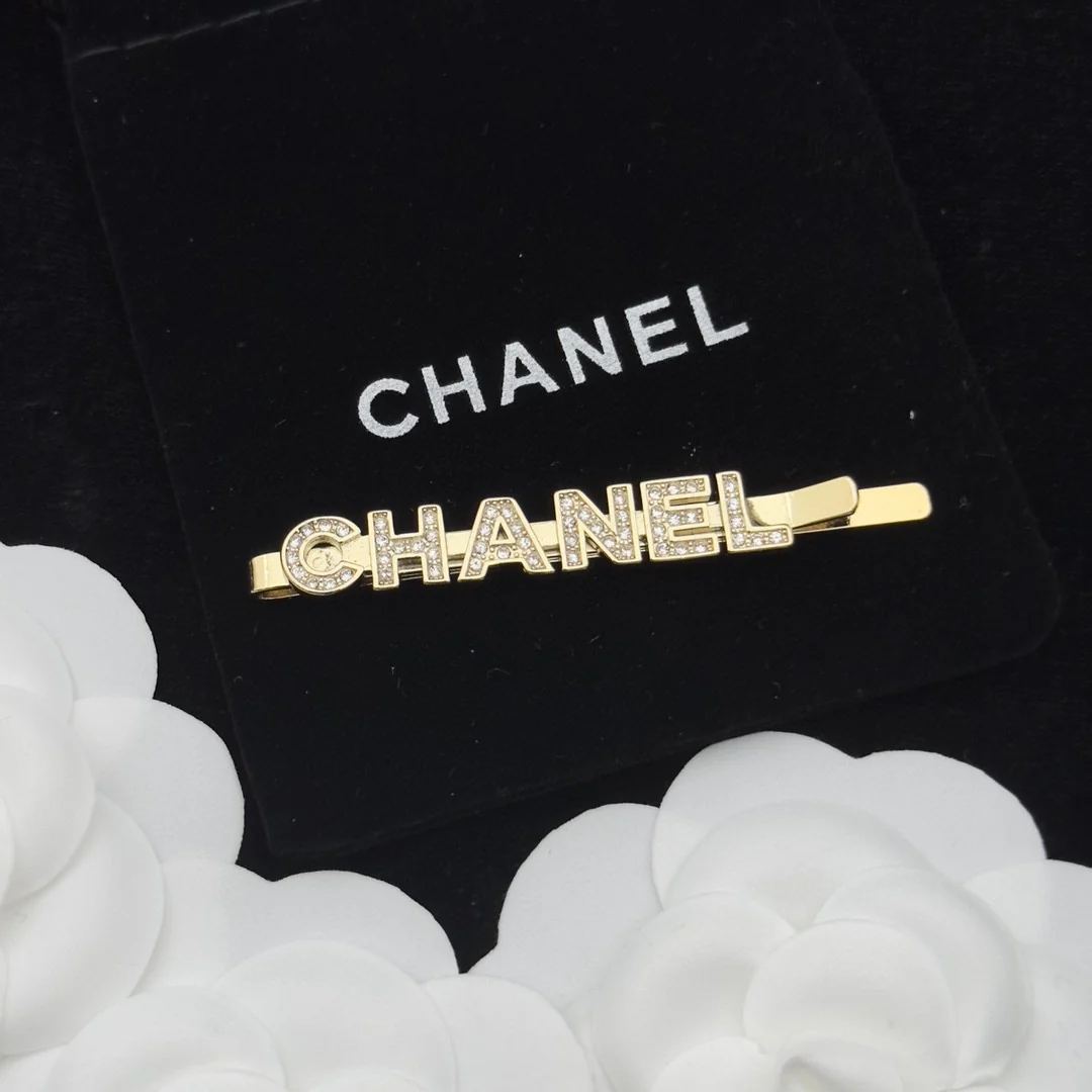 CCH022 chanel hair clip in metal and crystal - ccjewelryacc