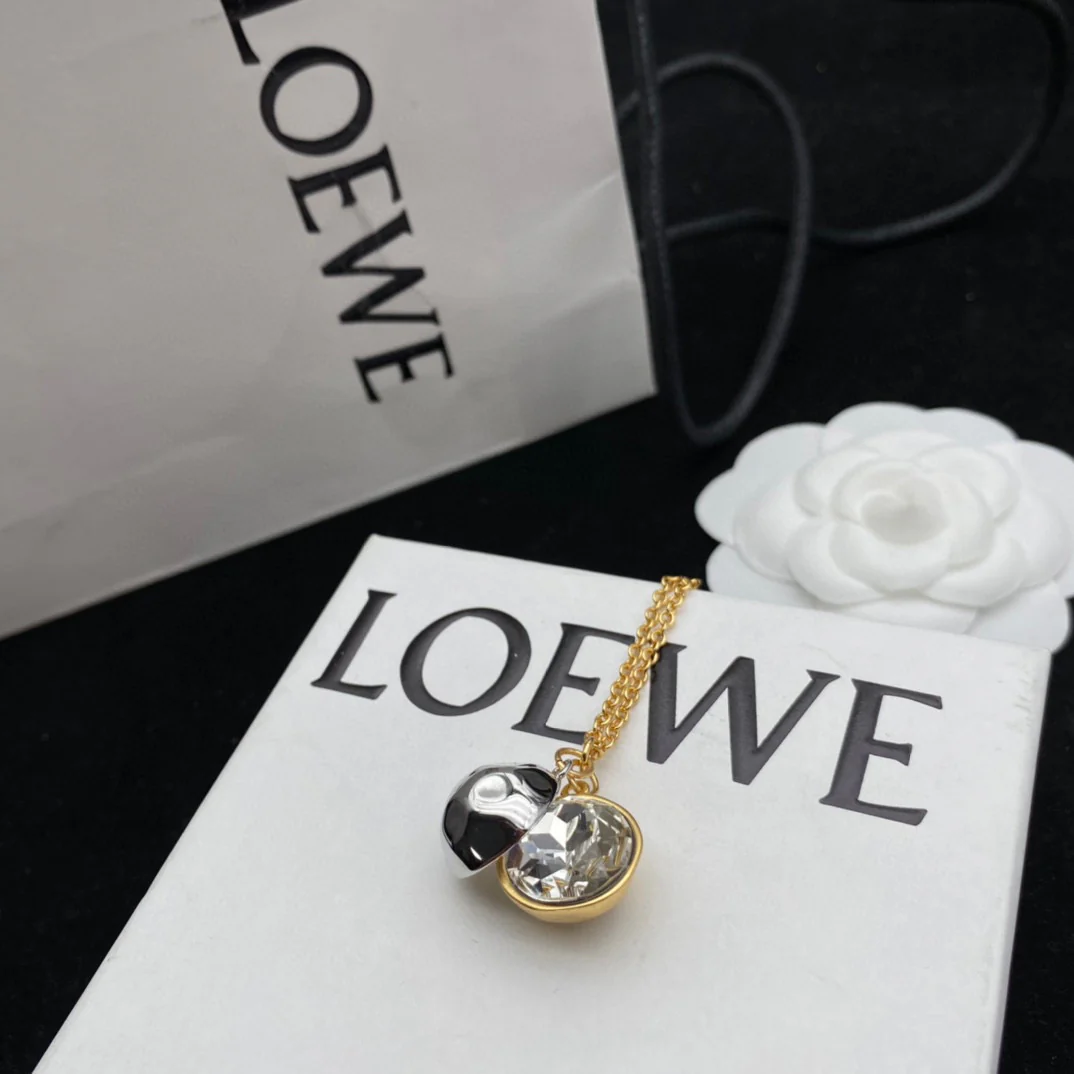 LWN004 Loewi Sphere pendant in crystal and metal - ccjewelryacc