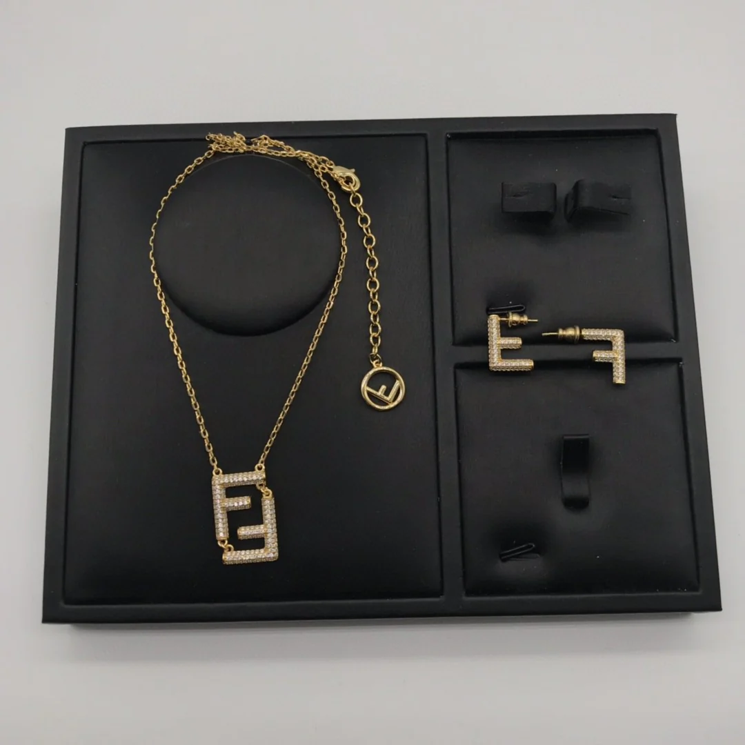 FDN019 High quality FD Necklace earring set - ccjewelryacc