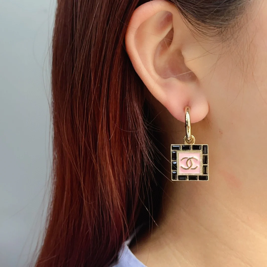 CCE146 Square CC logo earring - ccjewelryacc