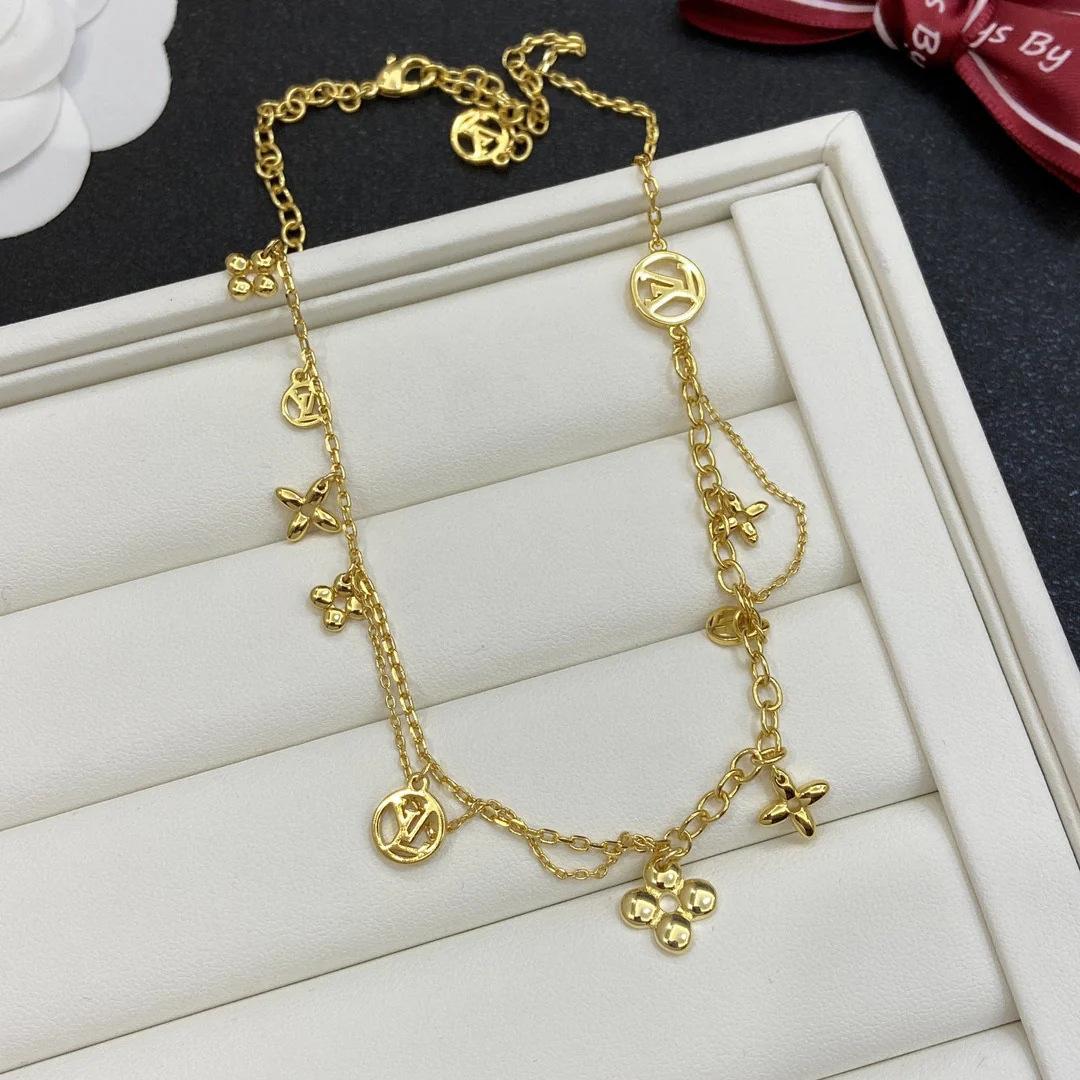 High Quality Luxury Designer Jewelry Set Women charm Necklace Bracelet LVT002 - ccjewelryacc