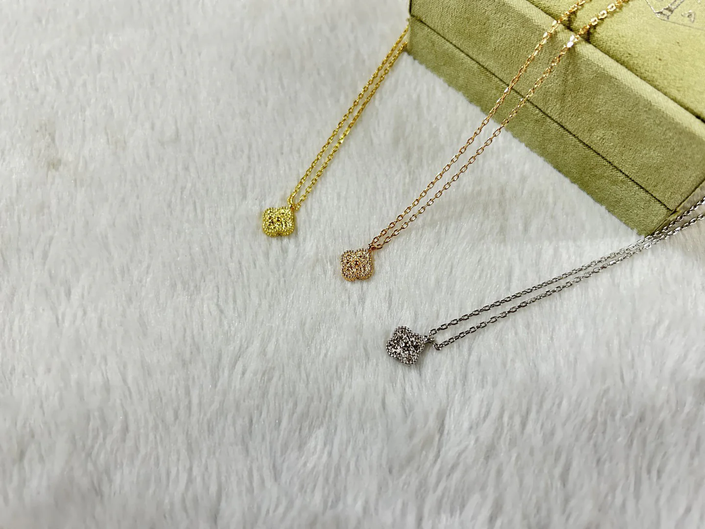 VCN022 Mini Gold stamping vca sweet alhambra necklace - ccjewelryacc