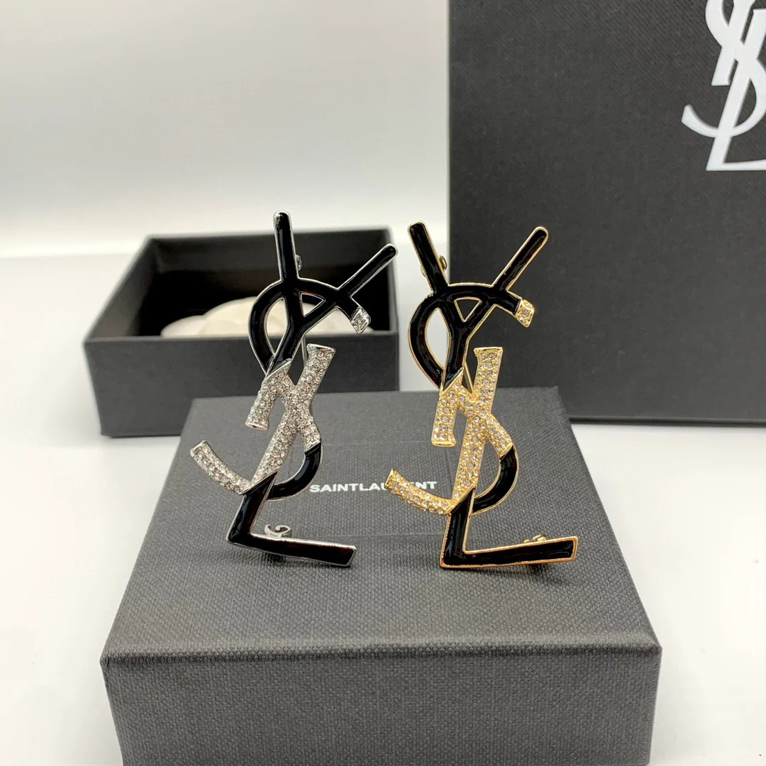 BYB031  LSY Logo Monogram Brooch Pin - ccjewelryacc