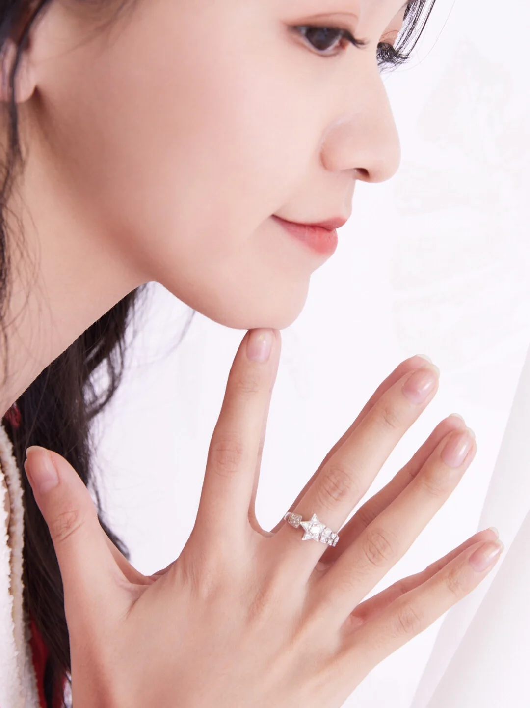 CCRS002 18K white Gold diamond Comète Chevron ring - ccjewelryacc