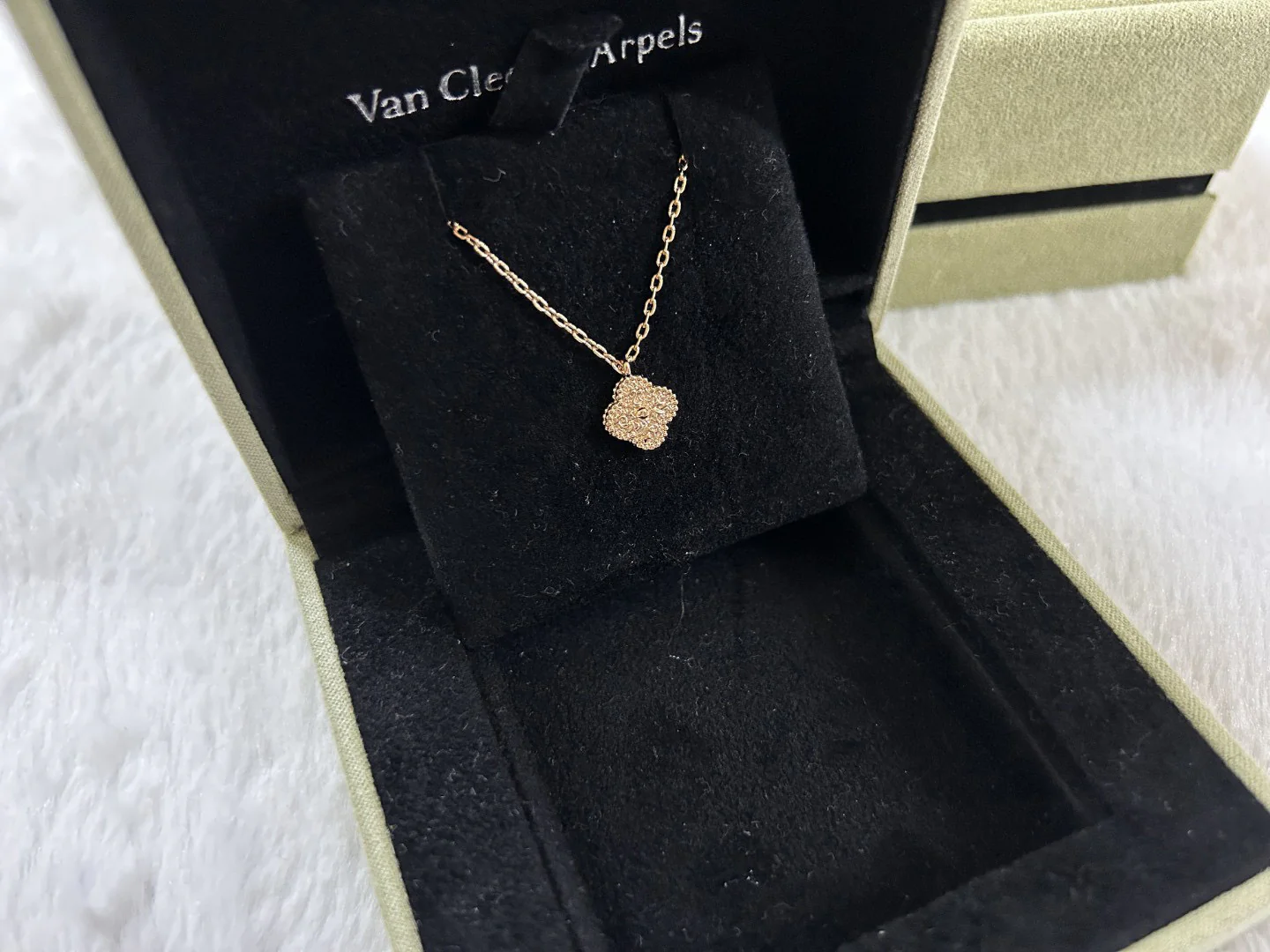 VCN022 Mini Gold stamping vca sweet alhambra necklace - ccjewelryacc