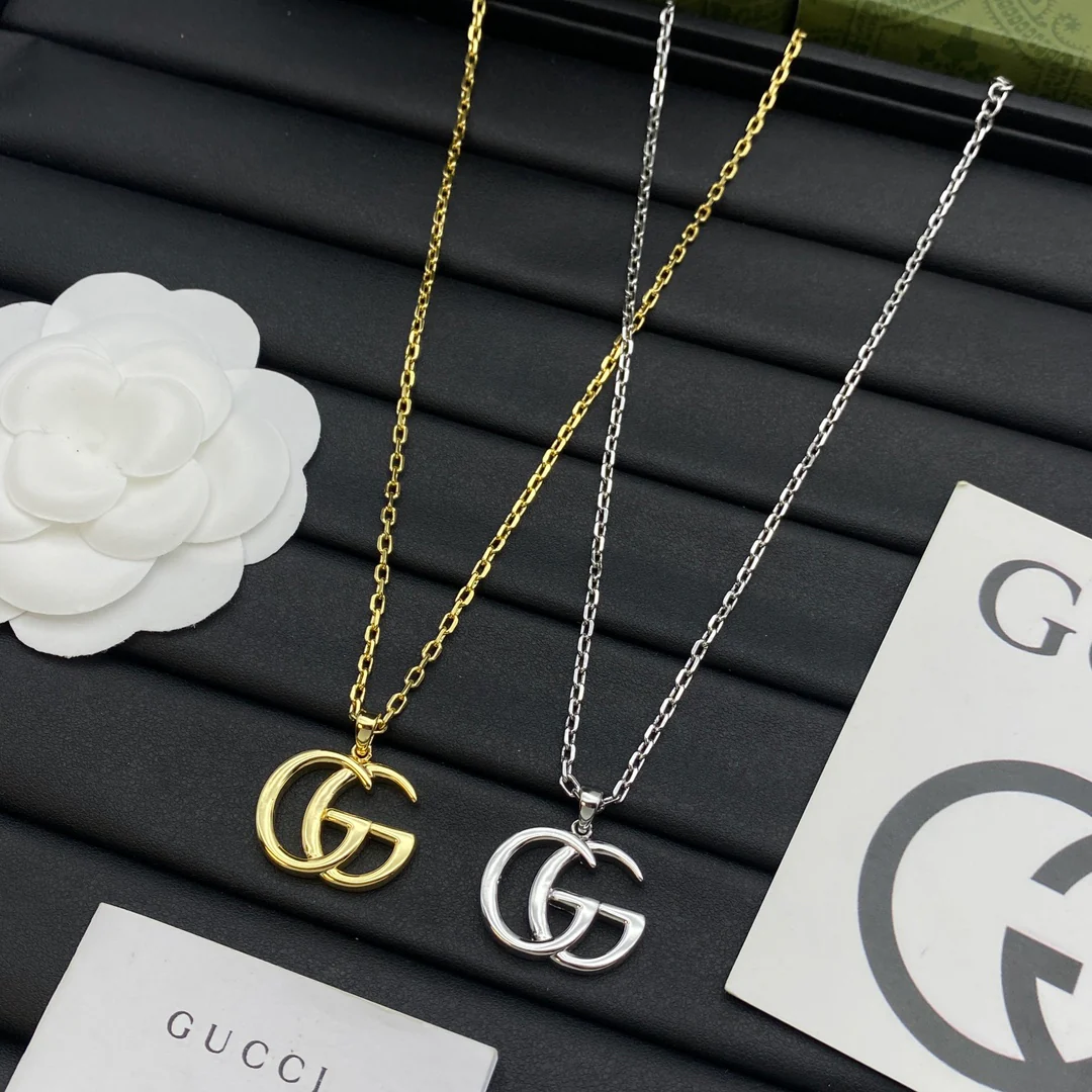 GGN008 GG Logo pendant necklace - ccjewelryacc