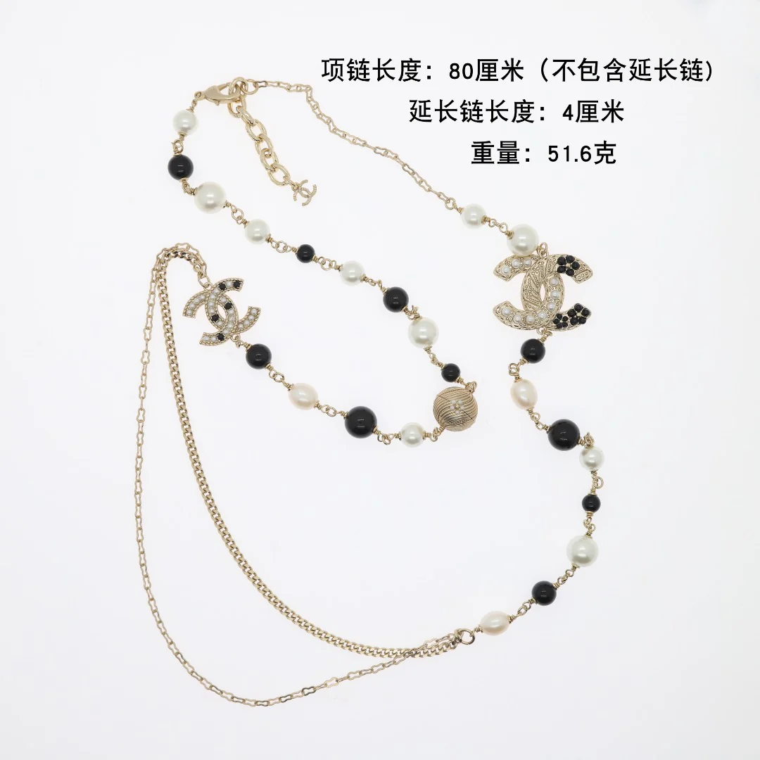 CCL042 High Quality Luxury Designer Pearl Sweater Chain - ccjewelryacc