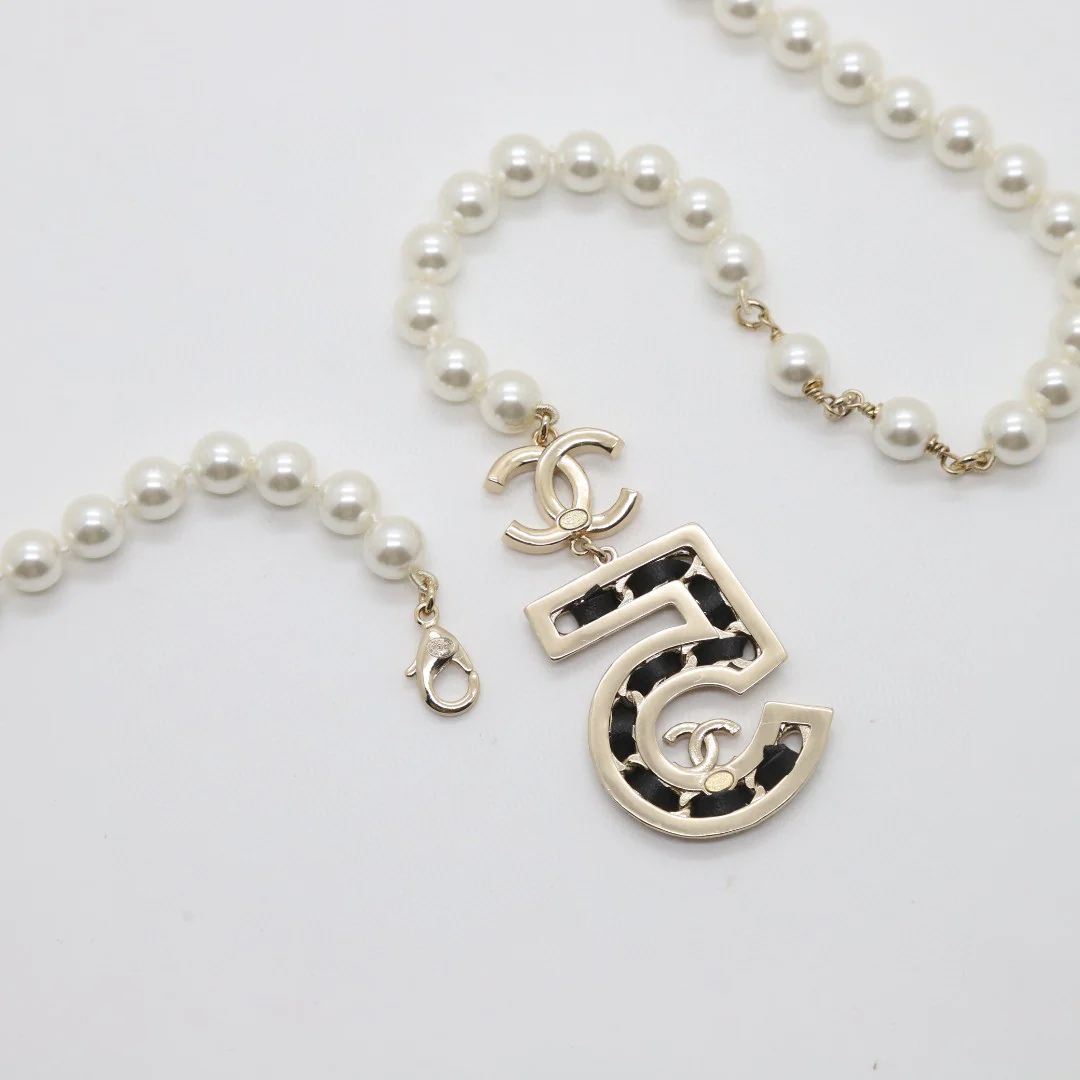 CCW033 No 5 CC  pearl Waist chain belt - ccjewelryacc