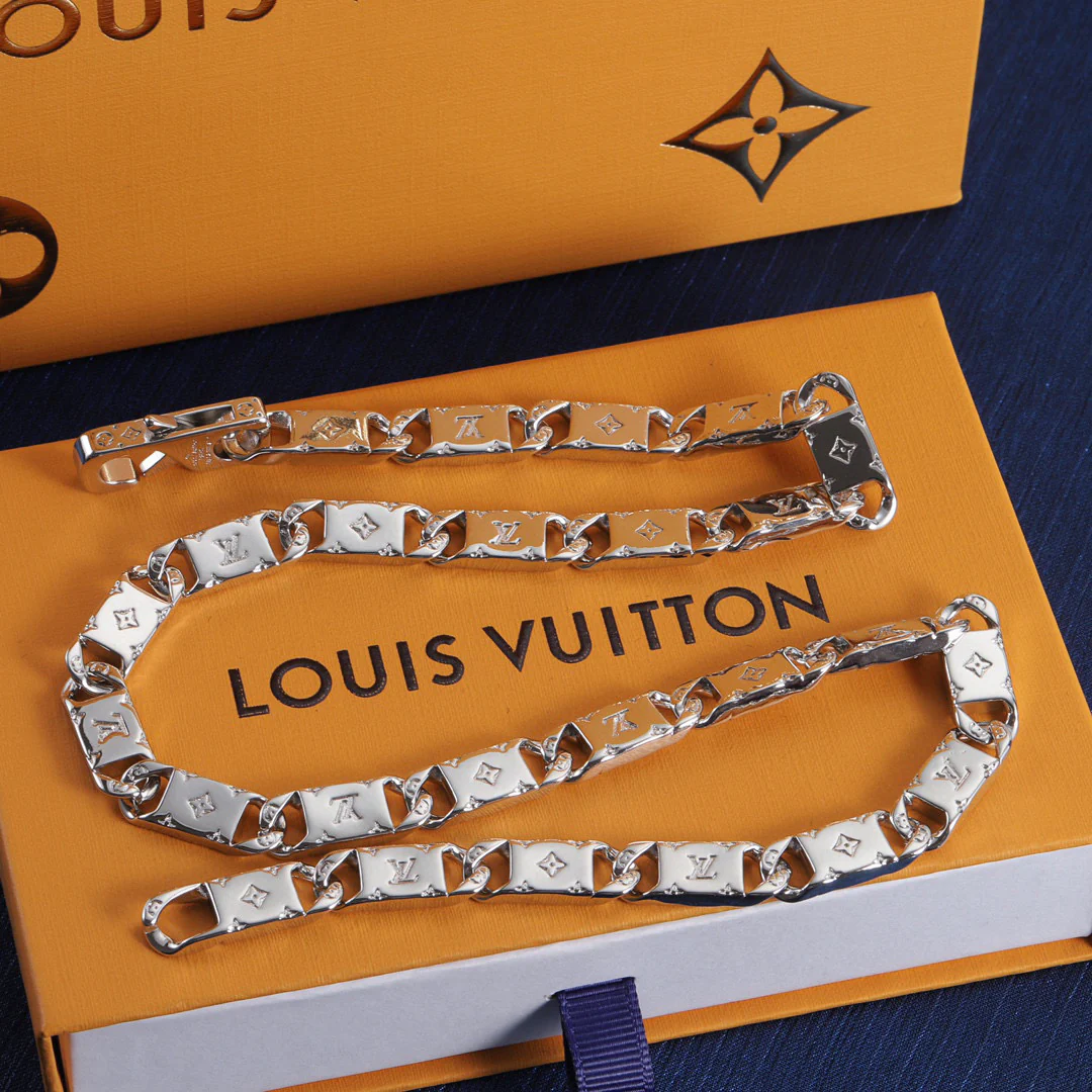 High Quality Luxury Designer Jewelry Set Women Choker Necklace Bracelet LVT009 - ccjewelryacc