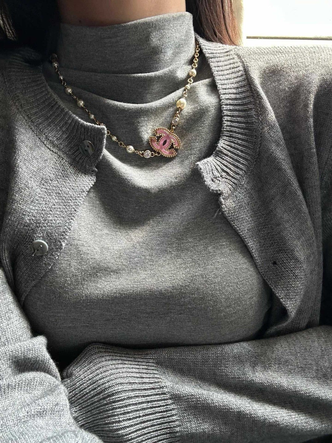 CCN016 High Quality 24P Pink Peal Choker Necklace For Women - ccjewelryacc