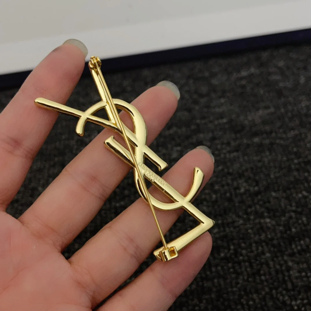 BYB040 Twist rope Metal Y booch pin - ccjewelryacc