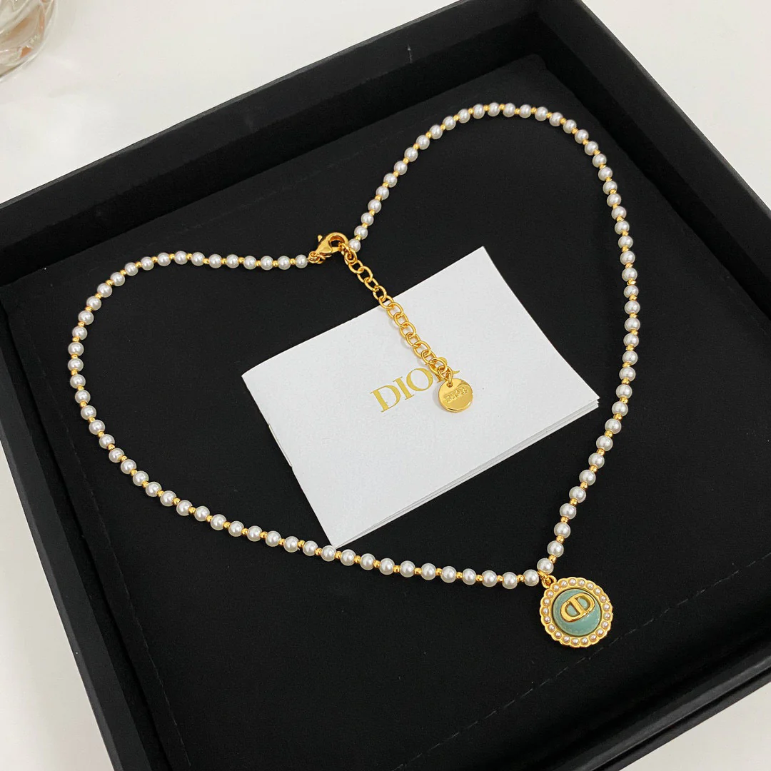 CDN313  High Quality Designer CD Pearl Necklace for Women - ccjewelryacc