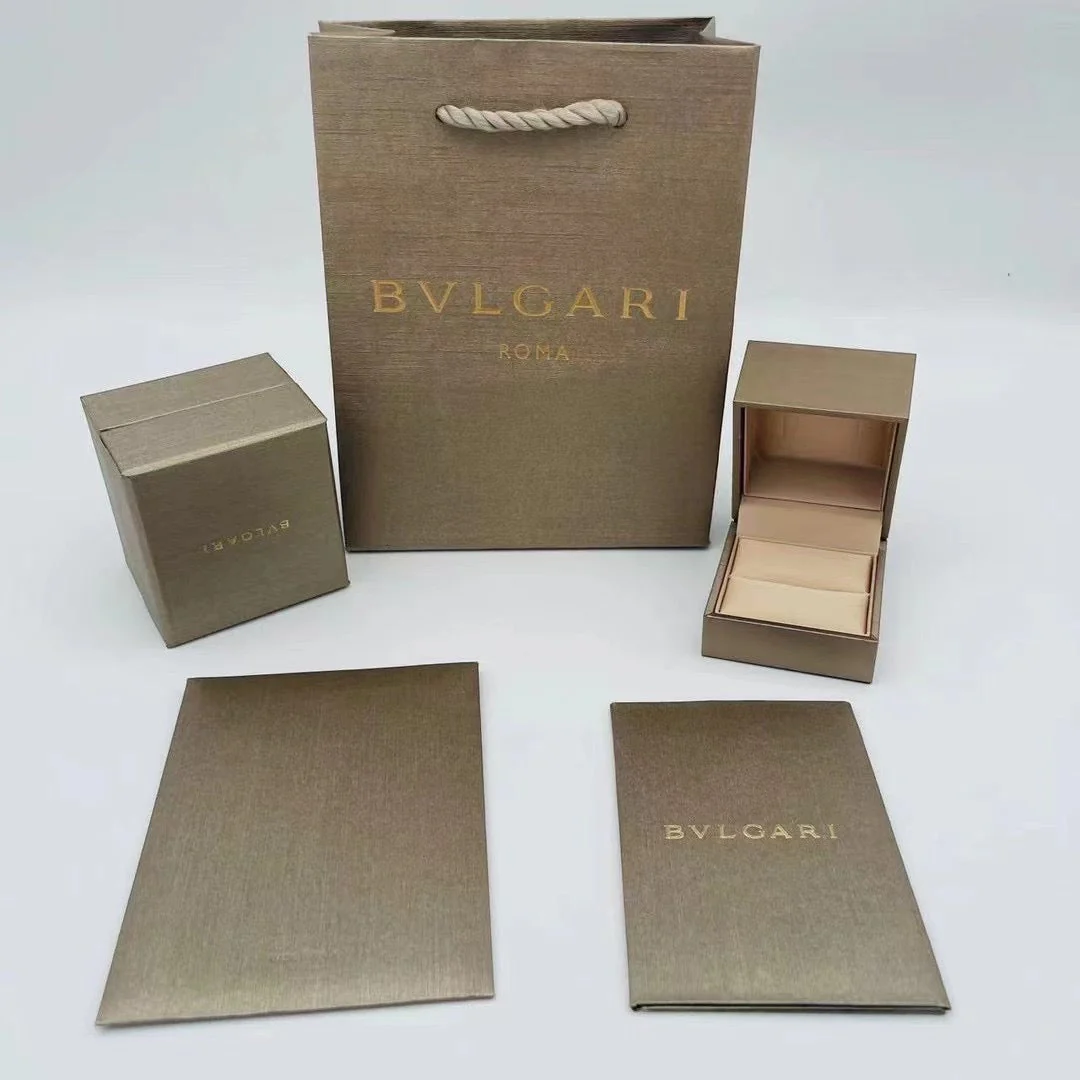 BGZ002 BVLGARI Top Quality Gold series Jewelry Package Box for Necklace, Ring Gift Package Box Shopping Bag - ccjewelryacc