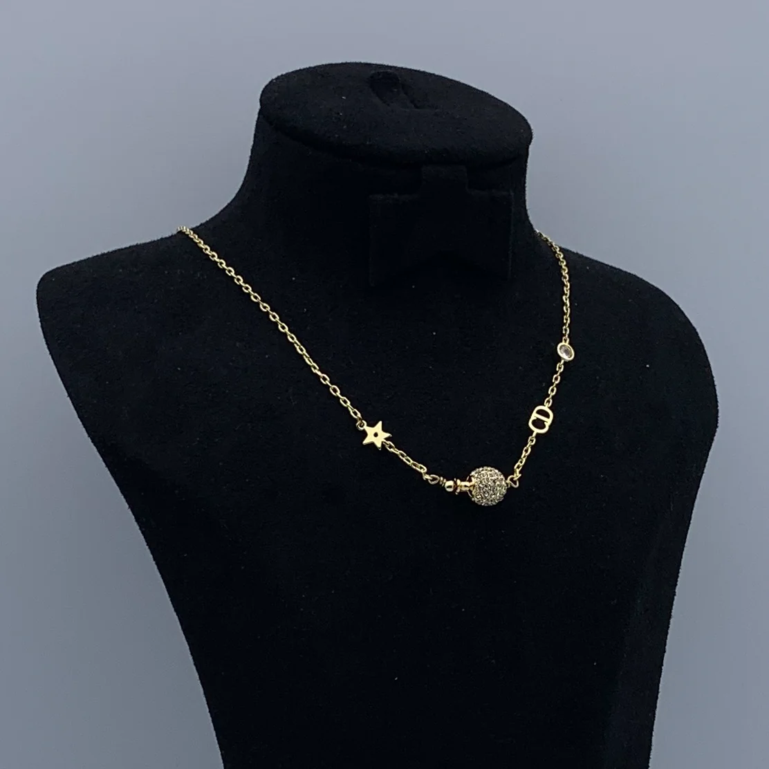 CDN277 High quality Luxury Designer CD Pendant Necklace For Women - ccjewelryacc