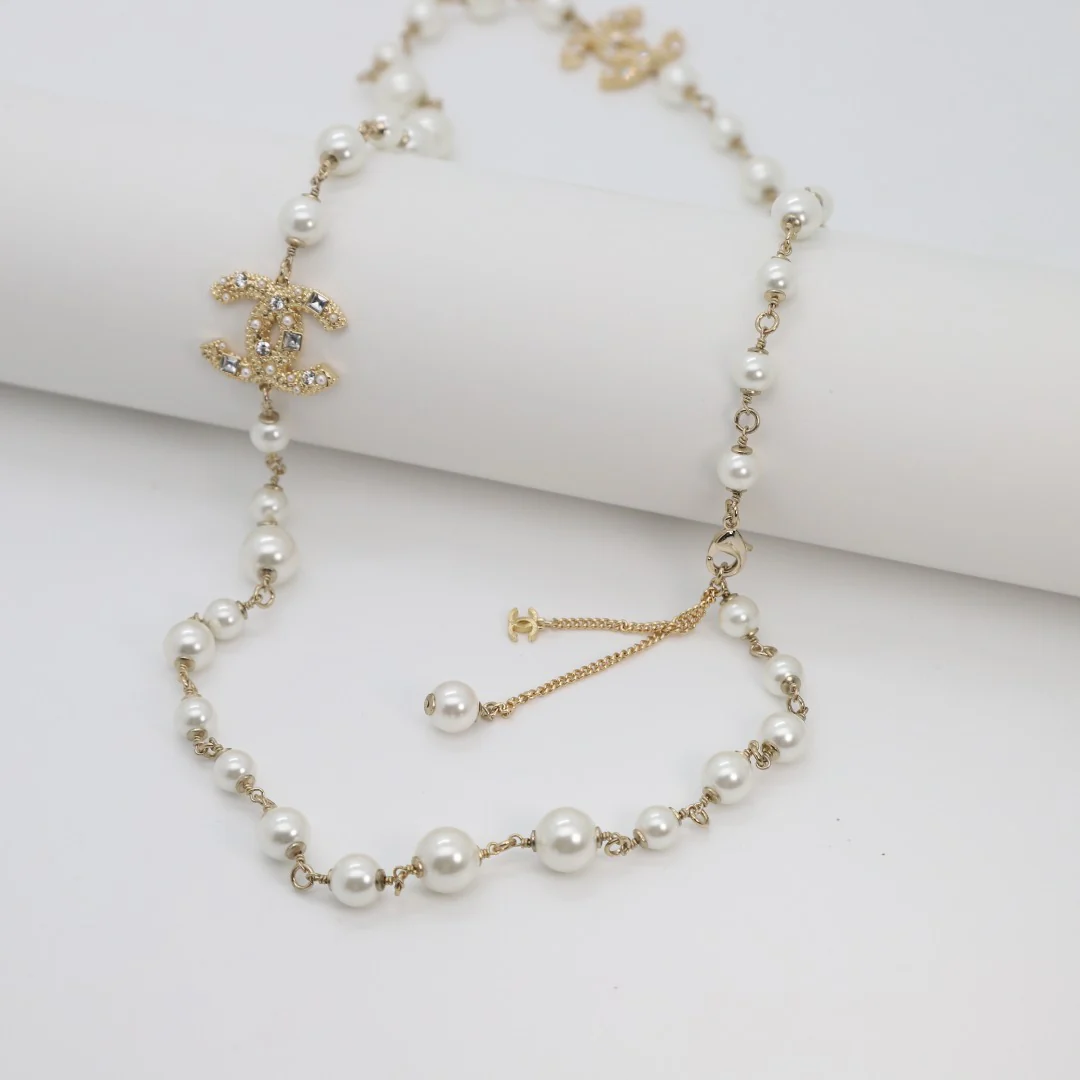 CCL040 High Quality Luxury Designer Pearl Sweater Chain - ccjewelryacc