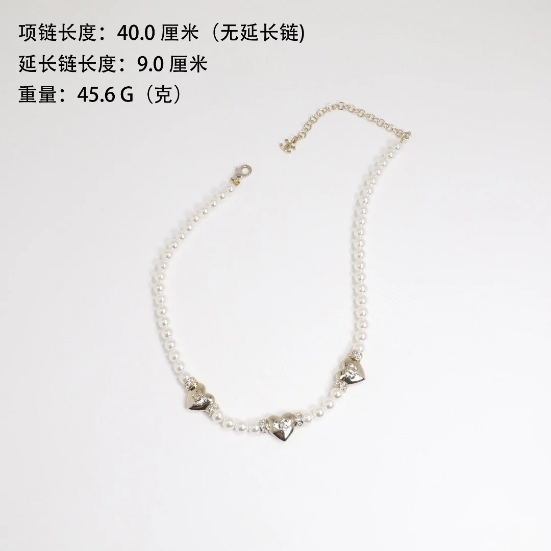 CCN310 High quality 24P love pearl CC choker Necklace - ccjewelryacc