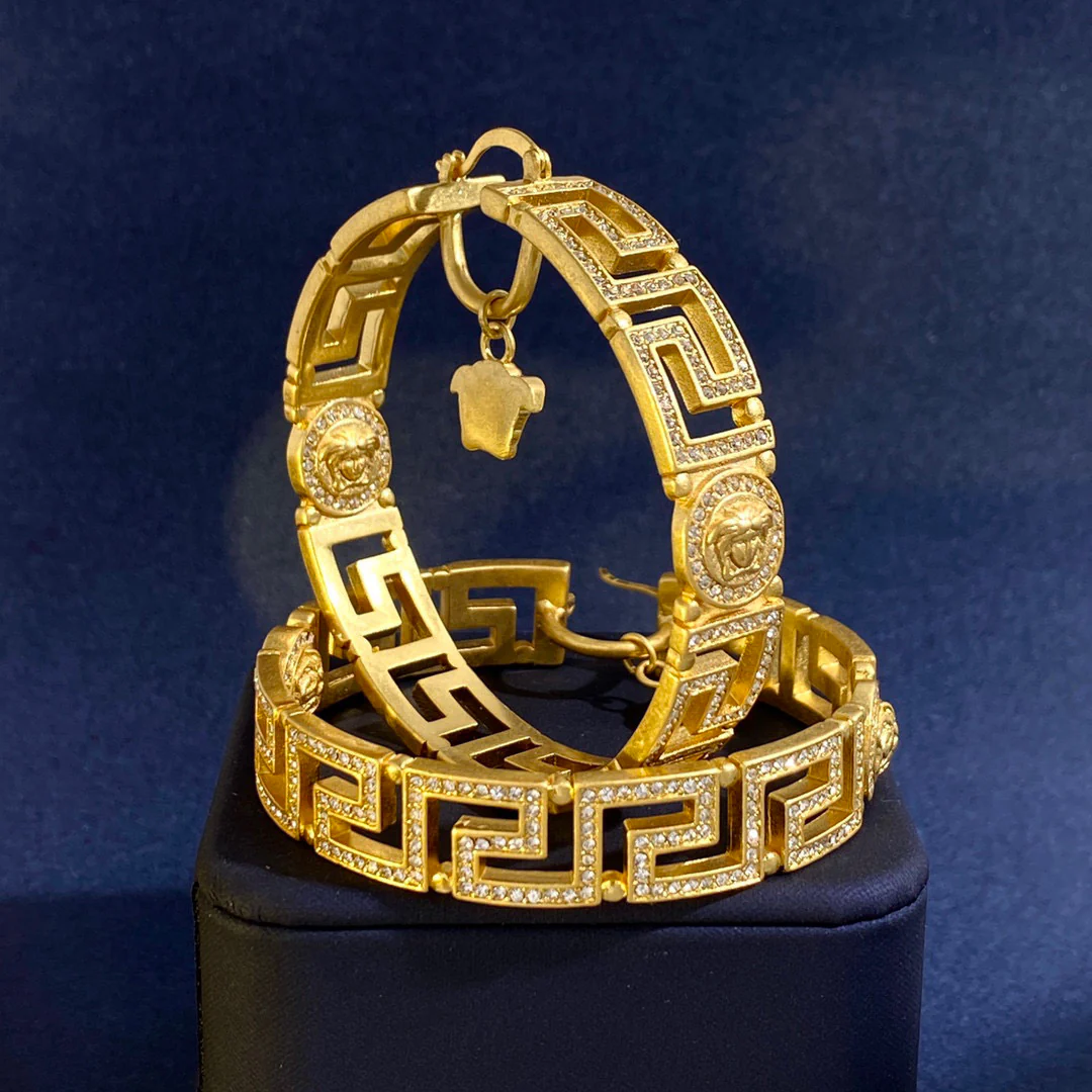 VSE019  Versace medusa hoop earrings - ccjewelryacc