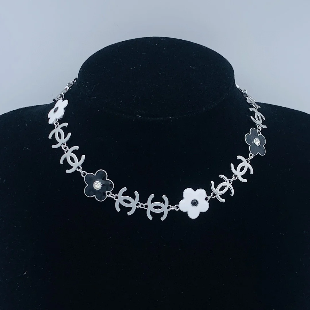 CCN241 CC flower Choker Necklace - ccjewelryacc