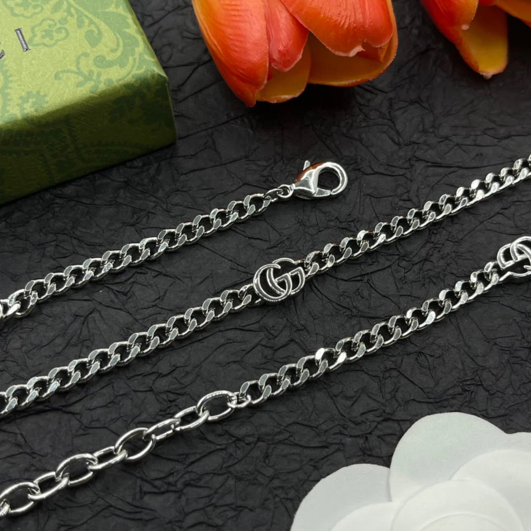 GGN024 GG Logo charms choker necklace - ccjewelryacc