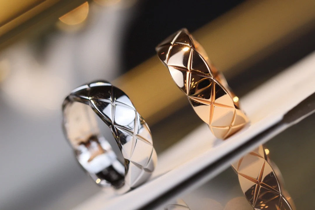 CCR8002B 7mm crush ring S925 Silver 18K Gold plating CC Ring - ccjewelryacc