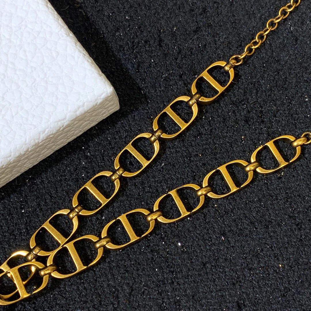 CDN023 High quality luxury designer CD Choker Necklace - ccfashionjewelry