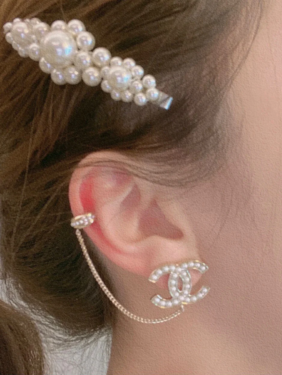 CCE489 Top Quality CC Stud earring With clip (1pcs) - ccjewelryacc