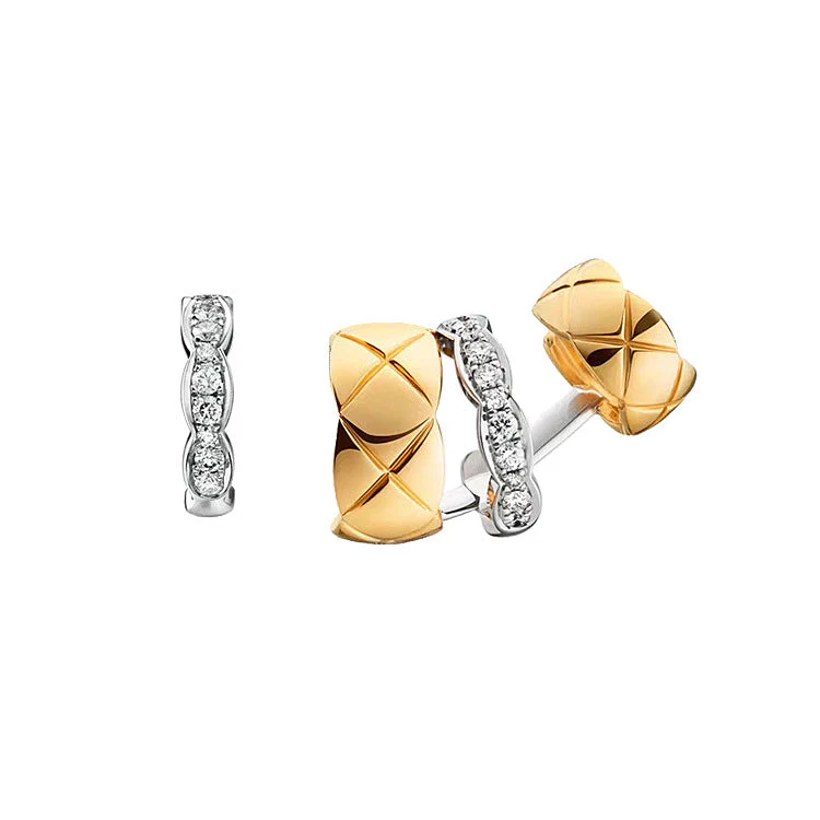 CCE8001 COCO Crush earring CC Earring Fashion creative Asymmetrical A/B stud earrings /ear clip - ccjewelryacc