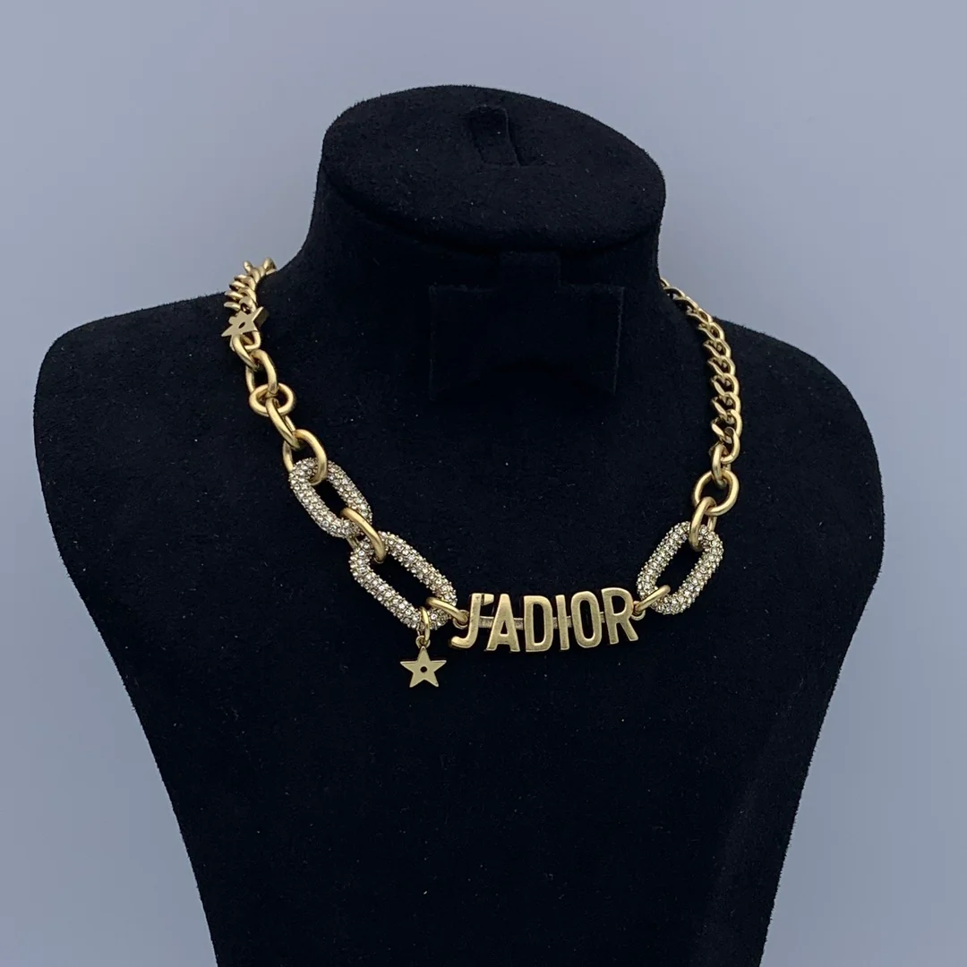 CDN298 High quality Luxury Designer CD Choker Necklace For Women - ccfashionjewelry