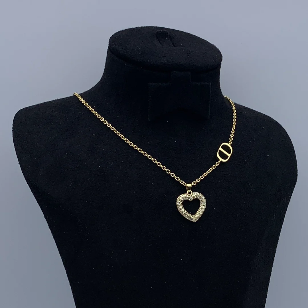 CDN281 High quality Luxury Designer CD Pendant Necklace For Women - ccjewelryacc