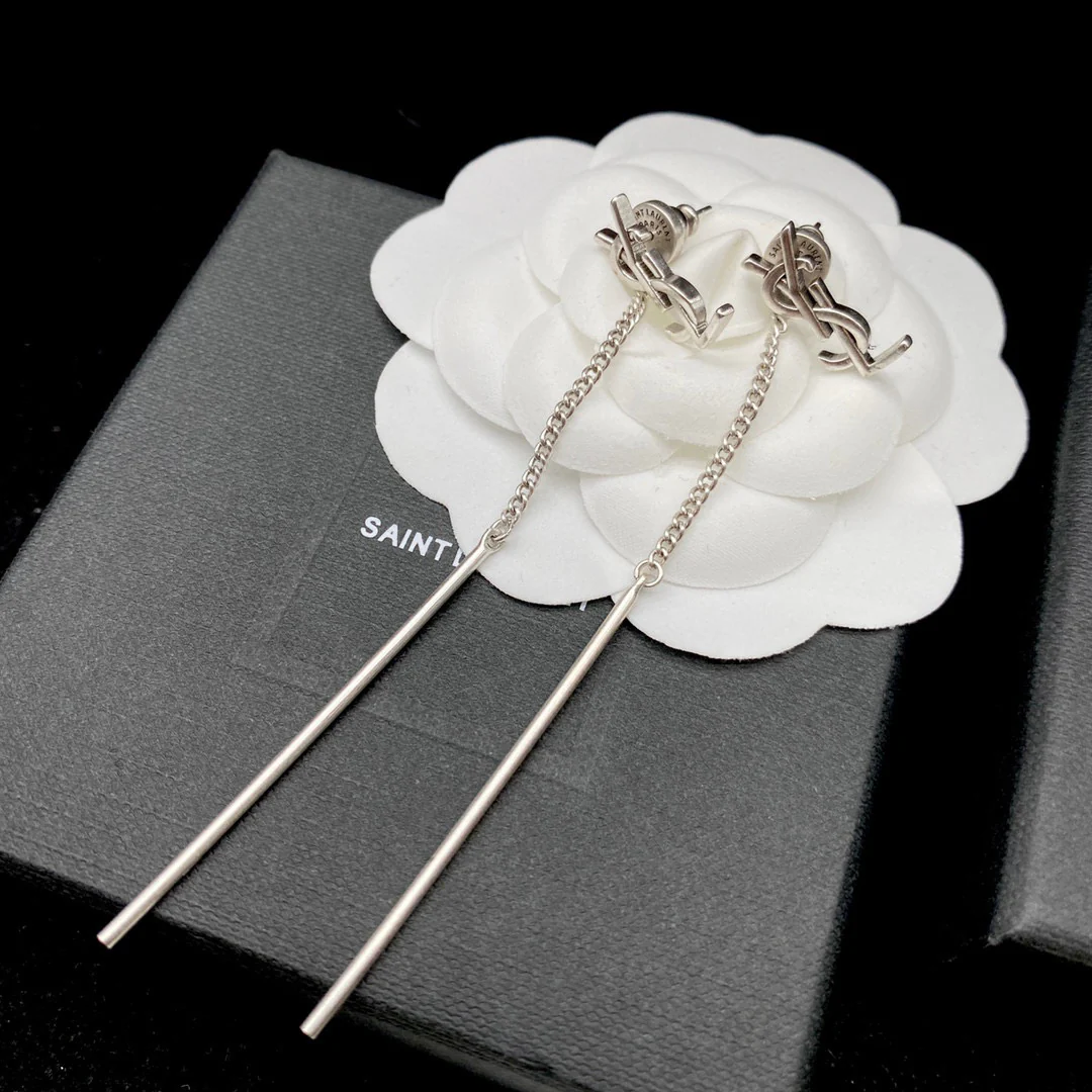 YYE043 CASSANDRE threader earrings in metal - ccjewelryacc