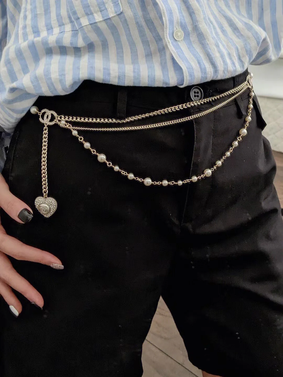 CCW008 CC Heart Waist chain belt - ccjewelryacc