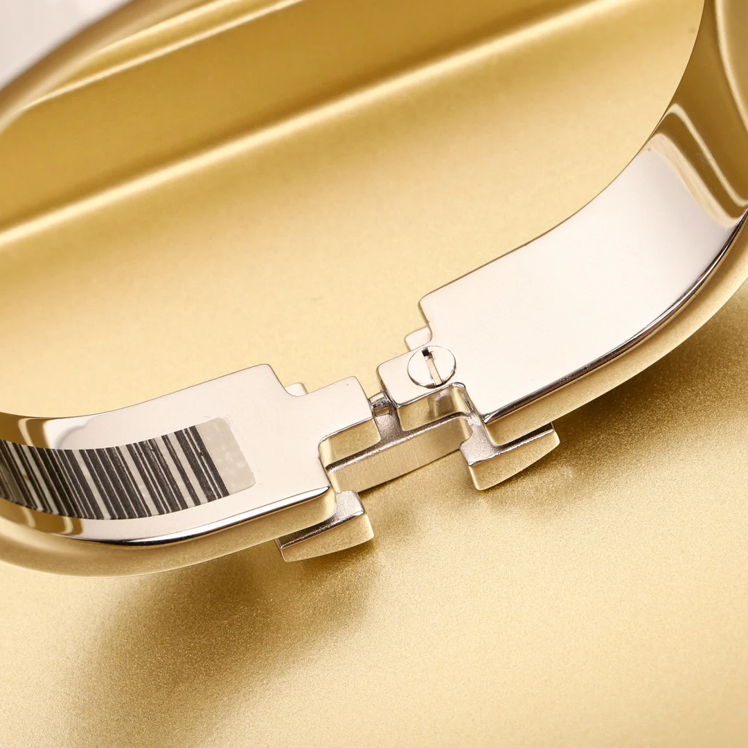 HMS011  leater Clic H Bangle Bracelet Middle - ccjewelryacc