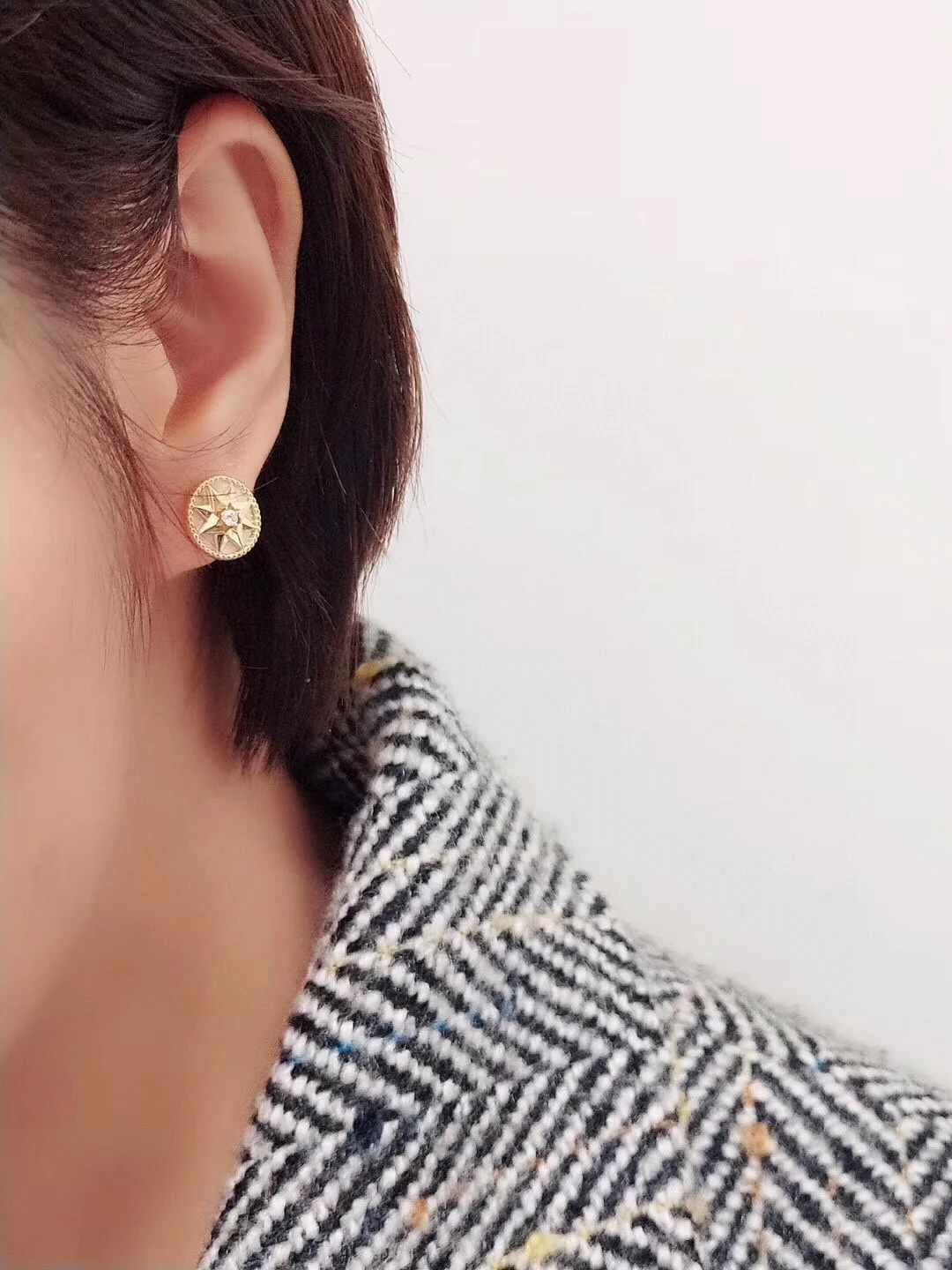 CDEV007 18K Gold dior ROSE DES VENTS Earrings - ccjewelryacc