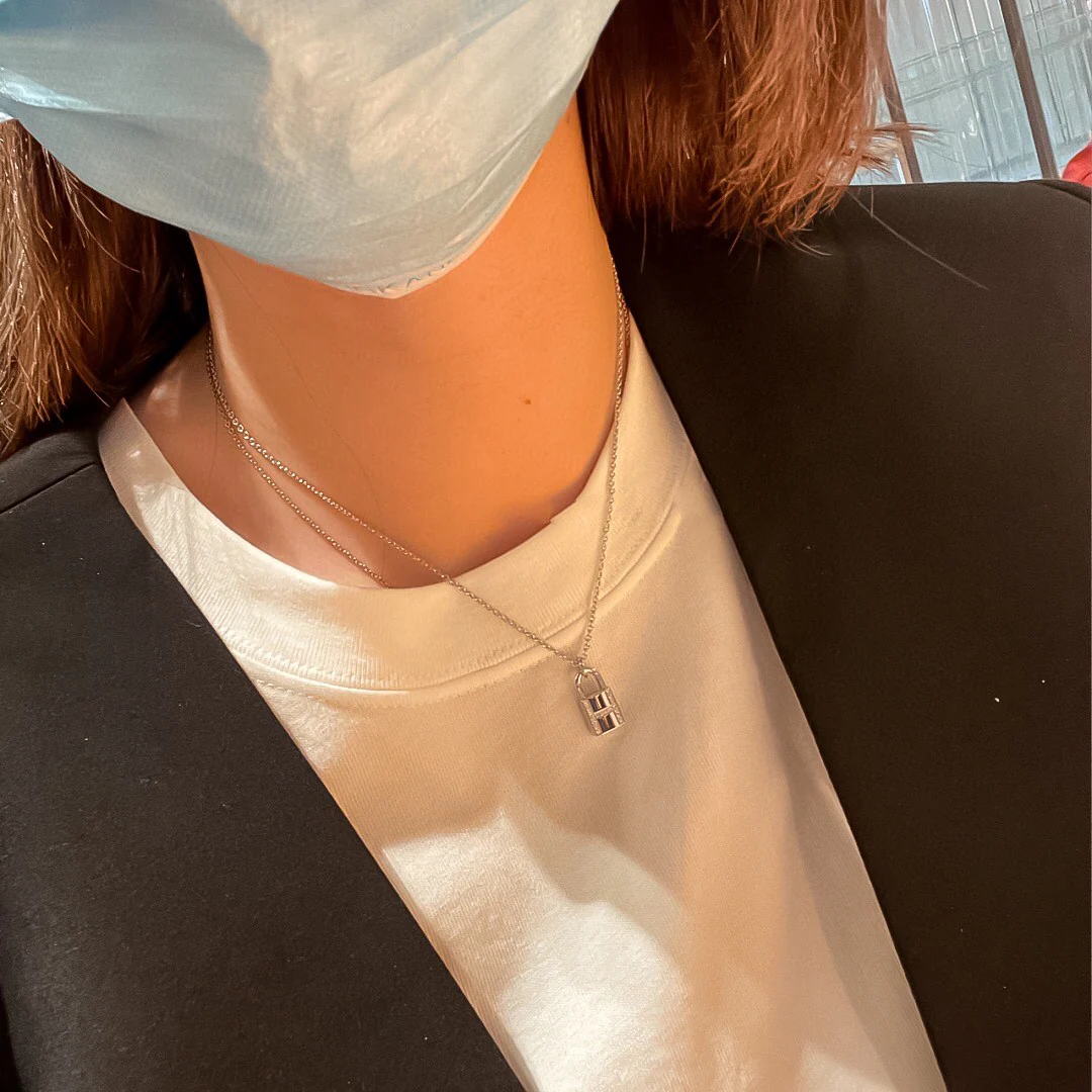 HMNS004 S925 Sterling silver Kelly Cadenas pendant necklace - ccjewelryacc