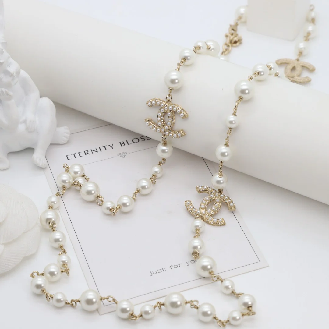 CCL034 100th anniversary pearl necklace Long chain - ccjewelryacc