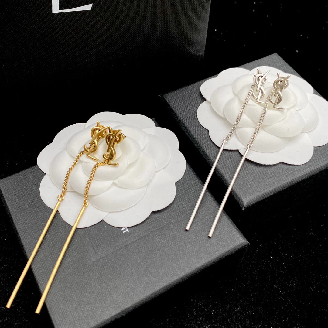 YYE043 CASSANDRE threader earrings in metal - ccjewelryacc