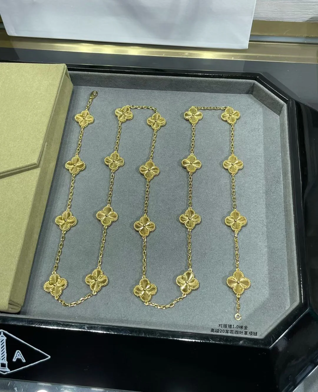 VCL011 High quality 20 clover Flower Laser Long Sweater chain for women - ccjewelryacc