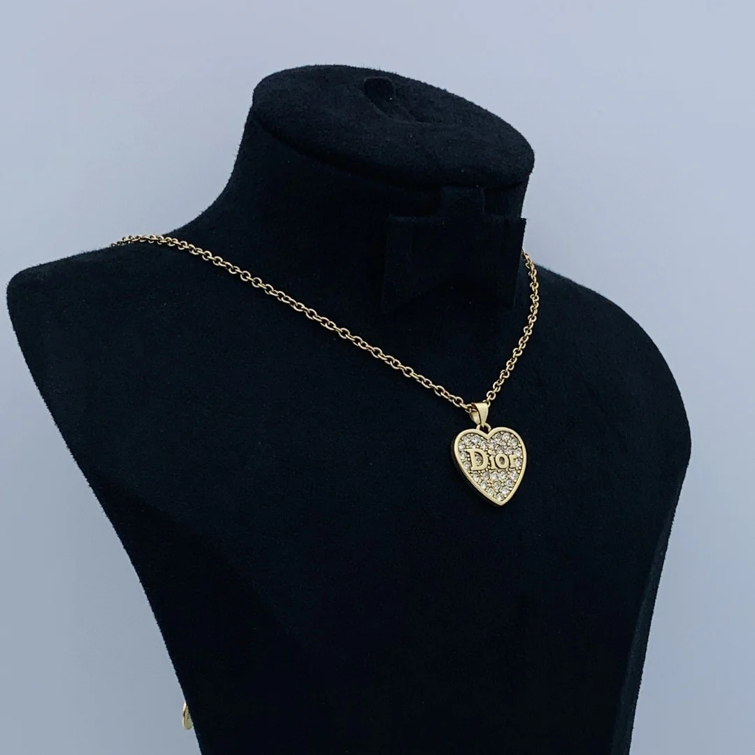CDN181 High quality CD Heart Pendant Necklace - ccjewelryacc