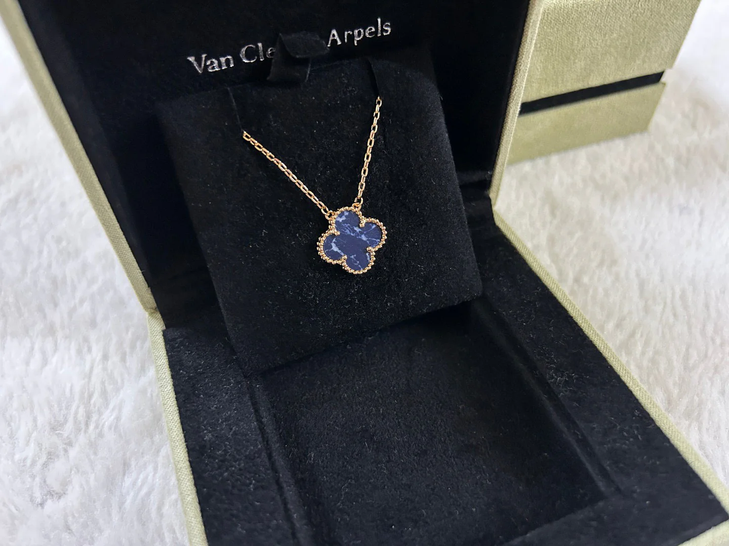 VCN016 1.5cm van cleef alhambra necklace Pietersite - ccjewelryacc